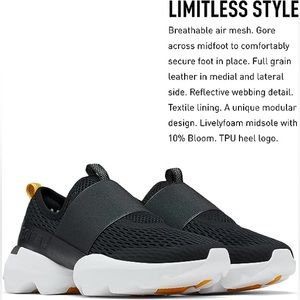 Shoe, casual sneaker.  Comfort, good arch support, stylish. Wear with anything.